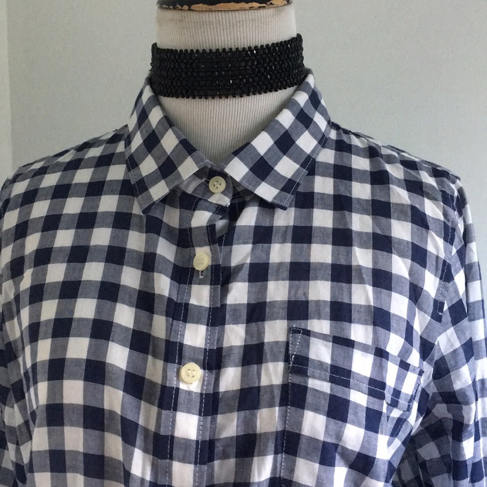 J. Crew the perfect shirt” 100% cotton plaid shirt